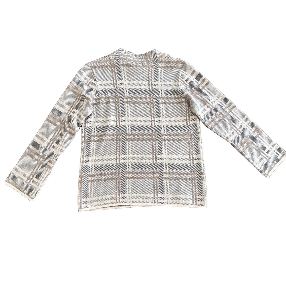 Cleo mock neck neutral tone pullover sweater with button detail size M - Picture 2 of 14